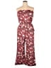 SO Paisley Red Pink Jumpsuit Size L - photo 1