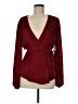 retrofête 100% Viscose Burgundy Blazer Size M - photo 1