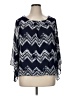 New Directions 100% Polyester Blue 3/4 Sleeve Blouse Size XL - photo 1
