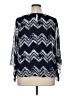New Directions 100% Polyester Blue 3/4 Sleeve Blouse Size XL - photo 2