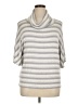 Lou & Grey Silver Short Sleeve Turtleneck Size XL - photo 1