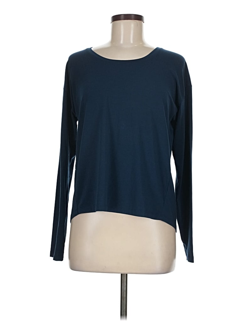 Pre-owned Athleta Long Sleeve T-shirt In Blue