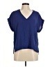 MOD Lusive 100% Polyester Blue Short Sleeve Blouse Size M - photo 1