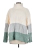 Ann Taylor Color Block White Turtleneck Sweater Size M - photo 1