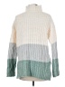 Ann Taylor Color Block White Turtleneck Sweater Size M - photo 2