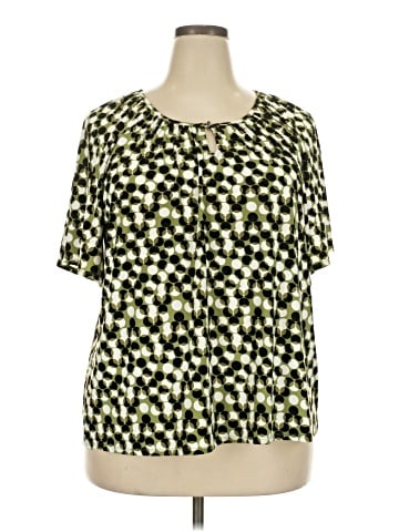 AK Anne Klein Short Sleeve Blouse (view 1)