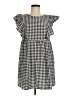Shein 100% Polyester Checkered-gingham Black Casual Dress Size 6 - photo 1