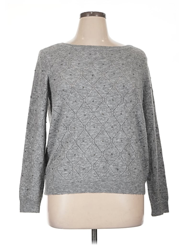 Pre-owned Liz Claiborne Pullover Sweater In Gray