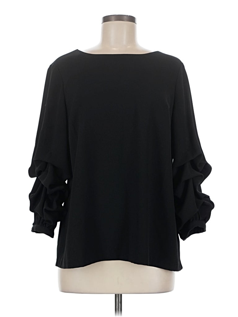 Pre-owned Alfani 3/4 Sleeve Top Black Boatneck Tops