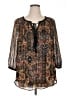 Meadow Rue 100% Polyester Black 3/4 Sleeve Blouse Size XL - photo 1