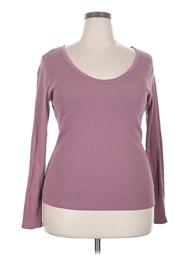 Pre-owned Universal Thread 3/4 Sleeve T-shirt In Purple