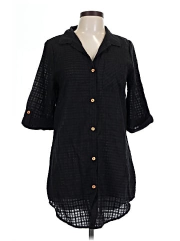 Dotti 3/4 Sleeve Button-Down Shirt (view 1)