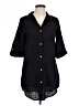 Dotti Black 3/4 Sleeve Button-Down Shirt Size L (estimated) - photo 1
