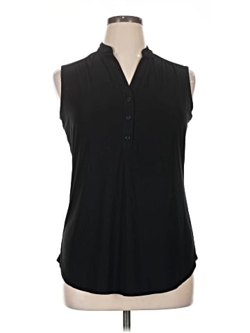 Perseption Concept Sleeveless Button-Down Shirt (view 1)
