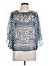 Willow & Clay 100% Polyester Blue 3/4 Sleeve Blouse Size L - photo 1