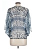 Willow & Clay 100% Polyester Blue 3/4 Sleeve Blouse Size L - photo 2