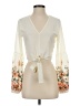 Shein Ivory Long Sleeve Blouse Size 2 - photo 1
