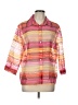 Elementz Stripes Pink 3/4 Sleeve Blouse Size L - photo 1