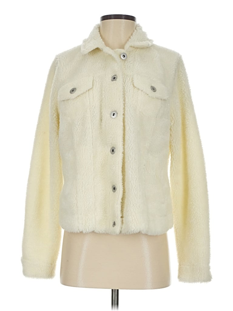 Pre-owned Torrid Faux Fur Jacket In Ivory