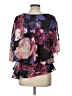 Alex Evenings 100% Polyester Black 3/4 Sleeve Blouse Size L - photo 2