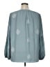 Ann Taylor LOFT 100% Polyester Teal 3/4 Sleeve Blouse Size XL - photo 2
