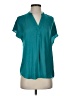 Maison d' Amelie Teal Short Sleeve Blouse Size XS - photo 1