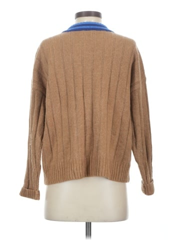 Madewell Tipped V-Neck Oversized Sweater (view 2)