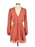 Réalisation 100% Silk Polka Dots Orange Casual Dress Size L - photo 1