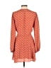 Réalisation 100% Silk Polka Dots Orange Casual Dress Size L - photo 2