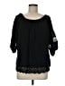 Dil Black 3/4 Sleeve Blouse Size M - photo 1