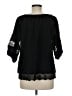 Dil Black 3/4 Sleeve Blouse Size M - photo 2