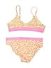 Crewcuts Floral Yellow Two Piece Swimsuit Size 6 - 7 - photo 2