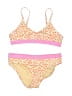 Crewcuts Floral Yellow Two Piece Swimsuit Size 6 - 7 - photo 1