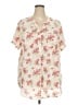 Torrid Floral Ivory Short Sleeve Blouse Size 3X Plus (3) - photo 1