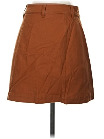 Madewell Button-Front A-Line Pocket Mini Skirt (view 2)