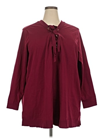 INC International Concepts Long Sleeve Blouse (view 1)