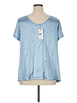 Lafayette 148 New York Short Sleeve Silk Top (view 2)