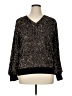 Lafayette 148 New York 100% Nylon Metallic Black Pullover Sweater Size XL - photo 1