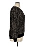 Lafayette 148 New York 100% Nylon Metallic Black Pullover Sweater Size XL - photo 4