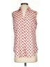 Ann Taylor 100% Polyester Hearts Red Sleeveless Blouse Size S - photo 1