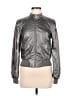 Last Kiss 100% Polyurethane Metallic Gray Jacket Size M - photo 1