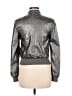 Last Kiss 100% Polyurethane Metallic Gray Jacket Size M - photo 2