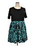 Unbranded Graphic Teal Casual Dress Size 22 - photo 1
