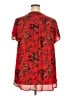 Torrid 100% Polyester Red Short Sleeve Blouse Size 2X Plus (2) - photo 2