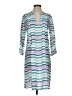 Pomegranate Stripes Teal Casual Dress Size S - photo 1