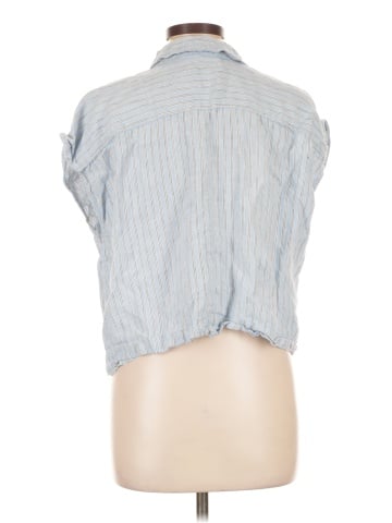 Madewell Boxy Cap-Sleeve Shirt in 100% Linen (view 2)