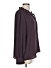Ann Taylor LOFT 100% Polyester Purple Long Sleeve Blouse Size L - photo 4