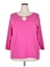 Rafaella Pink 3/4 Sleeve Top Size 2X - photo 1