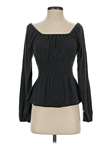Madewell Plush Square-Neck Smocked Top (view 1)