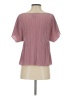 Madewell 100% Polyester Pink Texture &amp; Thread Micropleat Top Size S - photo 2